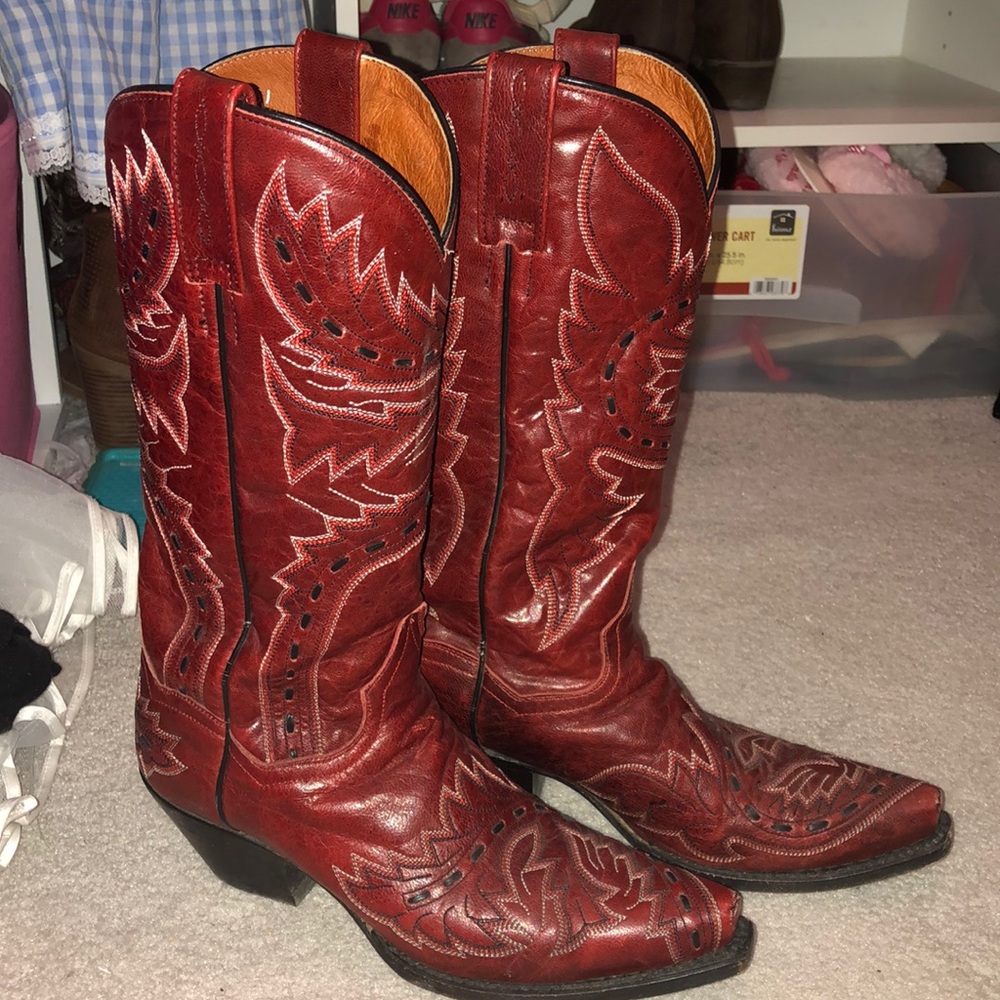 Dan Post Red Cowboy Boots